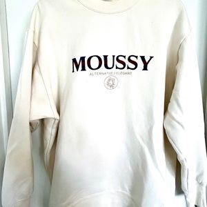 Premium Japanese Moussy sweatshirt cream off white color